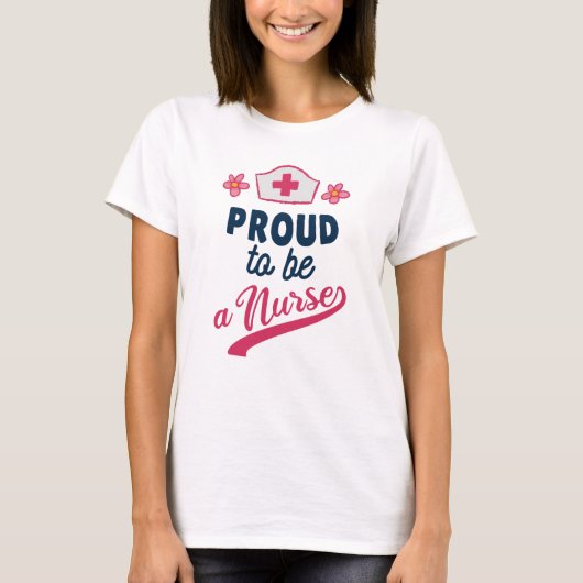 Proud om verpleegster te worden t-shirt (Voorkant)
