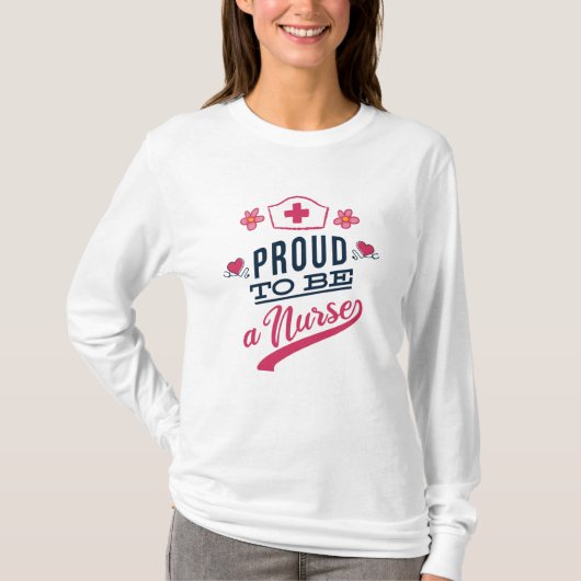 Proud om verpleegster te worden t-shirt (Voorkant)