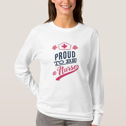 Proud om verpleegster te worden t-shirt (Voorkant)