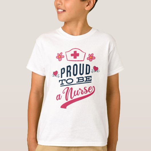 Proud om verpleegster te worden t-shirt (Voorkant)