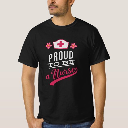 Proud om verpleegster te worden t-shirt (Voorkant)
