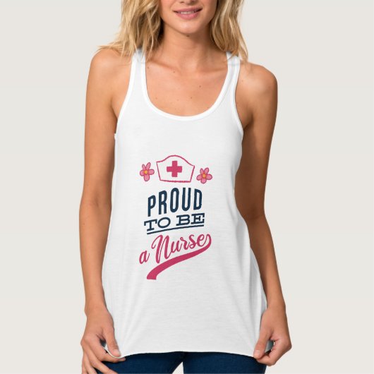 Proud om verpleegster te worden tanktop (Voorkant)