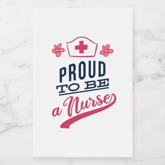 Proud om verpleegster te worden voedselcontainer etiket (Enkel label)