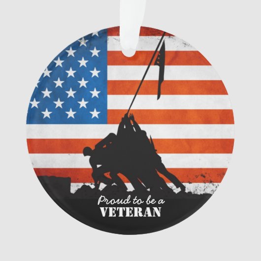 Proud om veteraan te worden ornament (voorkant)
