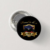 Proud om veteraan te worden ronde button 3,2 cm (Voorkant /achterkant)