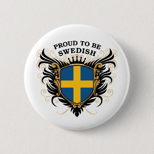 Proud om Zweeds te zijn Ronde Button 5,7 Cm