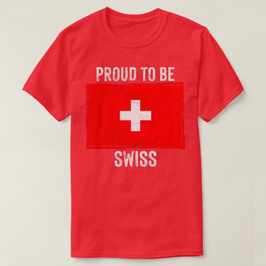 Proud om Zwitsers te zijn T-shirt (Design voorkant)