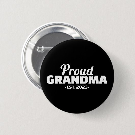 Proud oma est. 2023 ronde button 5,7 cm (Voorkant /achterkant)