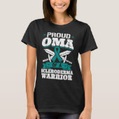 Proud Oma Of A Scleroderma Warrior Awareness Ribbo T-shirt (Voorkant)