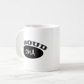 Proud Oma (zwart) Koffiemok (Voorkant links)