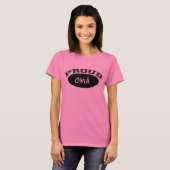 Proud Oma (zwart) T-shirt (Voorkant volledig)