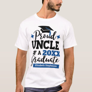 Proud oom 2022 afstuderen zwarte blauwe tassel naa t-shirt
