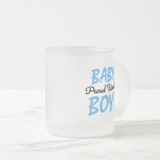 Proud oom Baby Boy T-shirts en cadeautjes Matglas Koffiemok (Voorkant rechts)