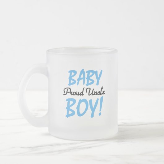 Proud oom Baby Boy T-shirts en cadeautjes Matglas Koffiemok (Links)