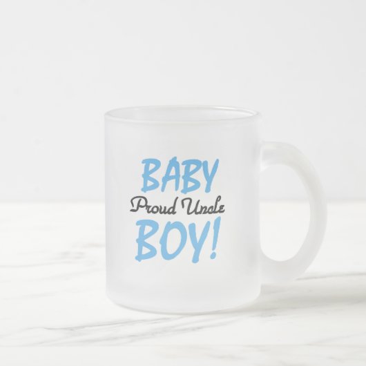 Proud oom Baby Boy T-shirts en cadeautjes Matglas Koffiemok (Rechts)