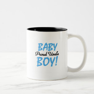 Proud oom Baby Boy T-shirts en cadeautjes Tweekleurige Koffiemok