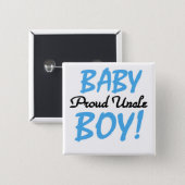 Proud oom Baby Boy T-shirts en cadeautjes Vierkante Button 5,1 Cm (Voorkant /achterkant)