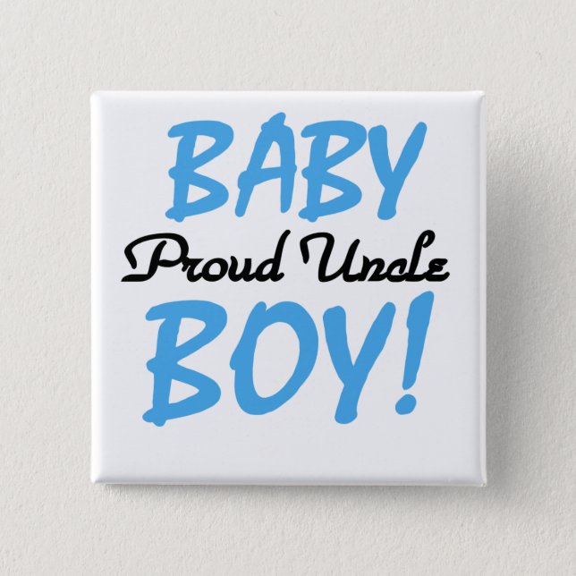 Proud oom Baby Boy T-shirts en cadeautjes Vierkante Button 5,1 Cm (Voorkant)