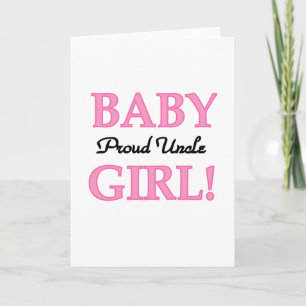 Proud oom Baby Girl-overhemden en -cadeaus Kaart