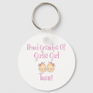 Proud opa of Girl Twins Sleutelhanger