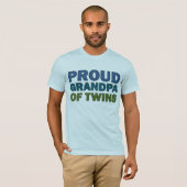 Proud opa of Twins T-shirt (Voorkant volledig)
