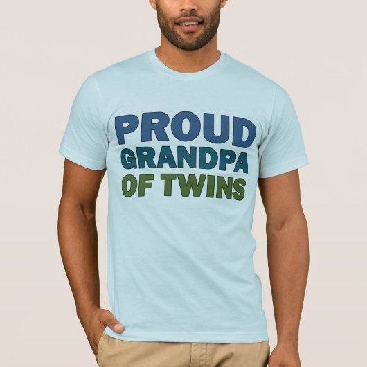 Proud opa of Twins T-shirt (Voorkant)