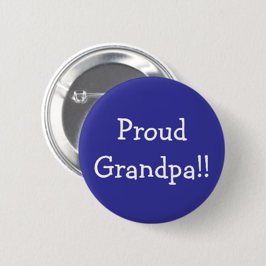 Proud opa! ronde button 5,7 cm (Voorkant /achterkant)