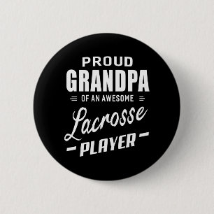 Proud opa van een Geweldige Lacrosse speler Ronde Button 5,7 Cm