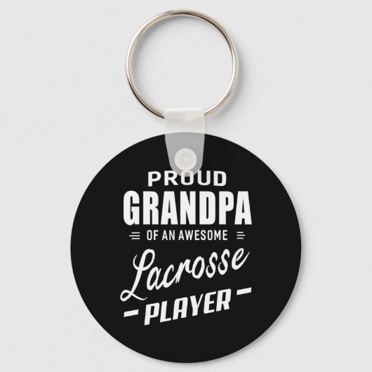 Proud opa van een Geweldige Lacrosse speler Sleutelhanger (Voorkant)