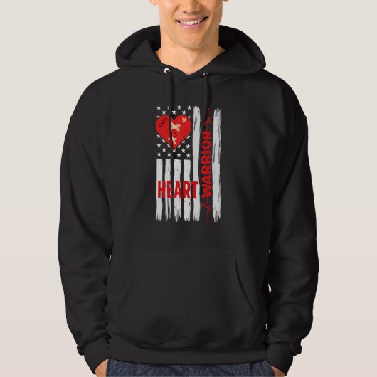 Proud Open Heart Surgery Warrior Open Heart Surger Hoodie (Voorkant)