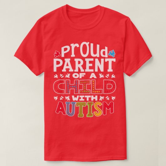 Proud Ouder Autisme voor Mannen Jonge meisjes Kind T-shirt (Design voorkant)
