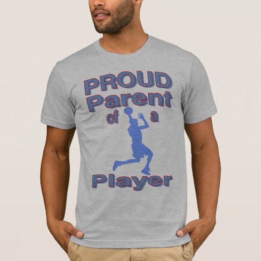 Proud-ouder van basketbalzoon t-shirt (Voorkant)