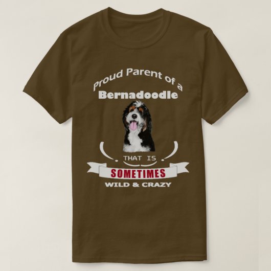 Proud-ouder van een bernadoodle hond t-shirt (Design voorkant)