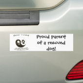 Proud-ouder van een geredde hond! bumpersticker (Op auto)