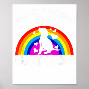 Proud-ouder van een homoseksuele hond LGBT grappig Poster