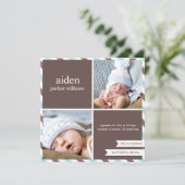 PROUD-OUDERS | GEBOORTEAANKONDIGING AANKONDIGING (Staand voorkant)