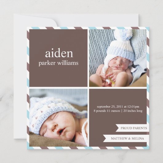 PROUD-OUDERS | GEBOORTEAANKONDIGING AANKONDIGING (Voorkant)