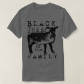 Proud Outcast Black Sheep of the Family T-shirt (Design voorkant)