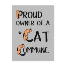 Proud Owner of a Cat Commune grappig design