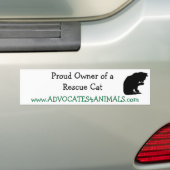Proud Owner of a Rescue Cat-BUMPERSTICKER Bumpersticker (Op auto)