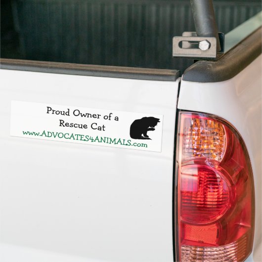 Proud Owner of a Rescue Cat-BUMPERSTICKER Bumpersticker (Op Truck)