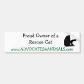 Proud Owner of a Rescue Cat-BUMPERSTICKER Bumpersticker (Voorkant)
