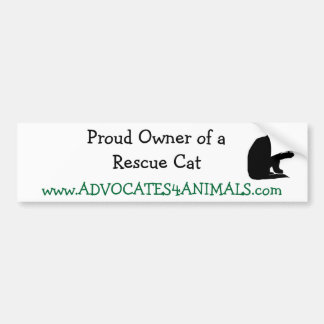 Proud Owner of a Rescue Cat-BUMPERSTICKER Bumpersticker