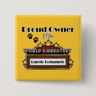 Proud Owner World's Greatest Lagotto Romagnolo Vierkante Button 5,1 Cm