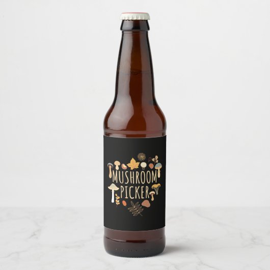 Proud paddenstoel Picker Bier Etiket (Voorkant)