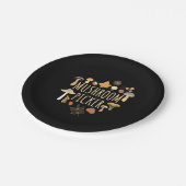 Proud paddenstoel Picker Papieren Bordje (Gekanteld)