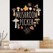 Proud paddenstoel Picker Poster (Keuken)