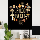 Proud paddenstoel Picker Poster (Thuiskantoor)