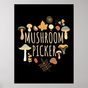Proud paddenstoel Picker Poster