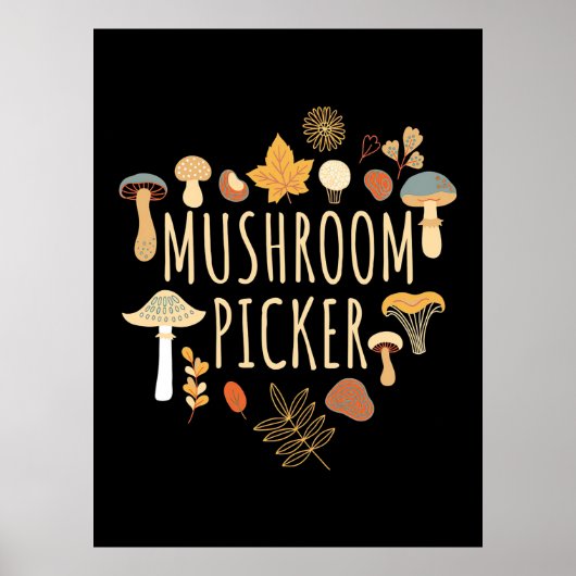 Proud paddenstoel Picker Poster (Voorkant)